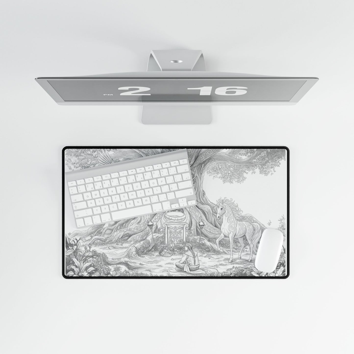 Black and White Derevi Themed playmat