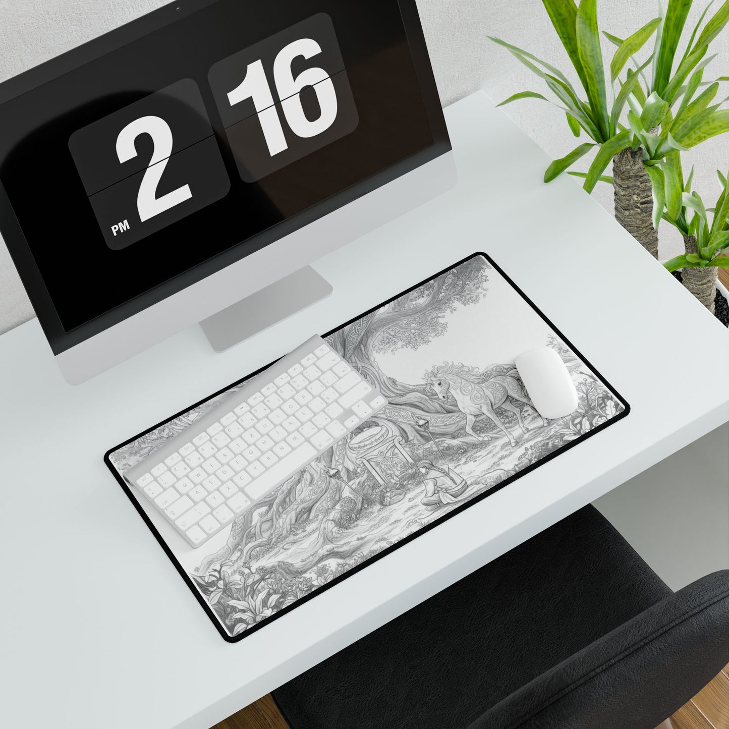 Black and White Derevi Themed playmat